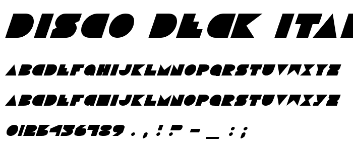 Disco Deck Italic font
